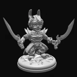 Dragon Knight with Swords 28mm