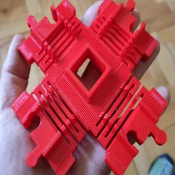 Duplo compatible - flexible train track crossing 