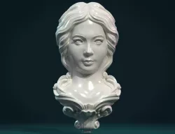 Female Face Mascaron