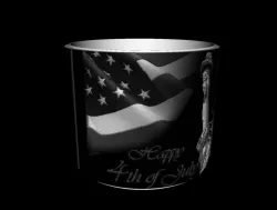 Lithophane 4th of July lamp shade