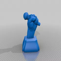 Microphone raising trophy