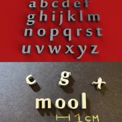 MOOL Font lowercase 3D letters STL file