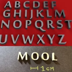MOOL font uppercase 3D letters STL file