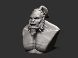 Orc bust for Print