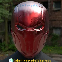 Red Hood Helmet - Red Hood Injustice Cosplay Mask STL File
