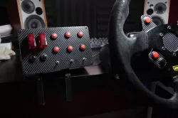 Sim racing button box mount