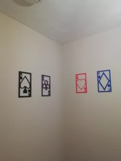 Wall art as poker cards