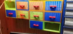 Wall-mount organizing drawers