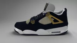 Air Jordan 4 Blue 3d model