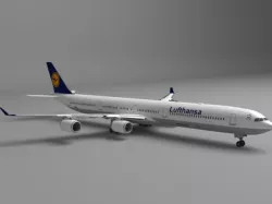 Airbus A340 (Lufthansa) 3d model