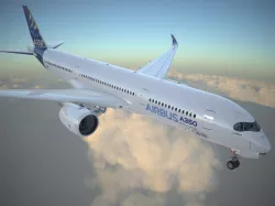 Airbus A350 900 with interior 3d model