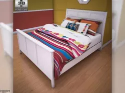Ashley Caspian Panel Bed 3d model