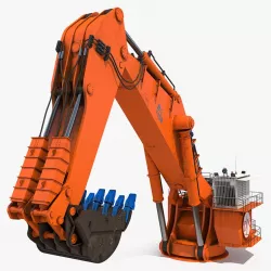 Backhoe Dredger Backacter 1100 3d model