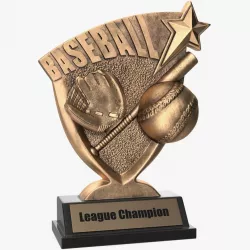 Baseball Championship Trophy Brass 3d model