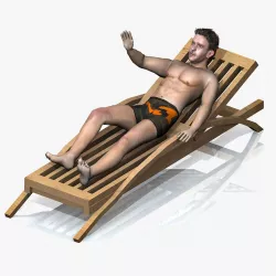 Beach Boy Rigged 3d model