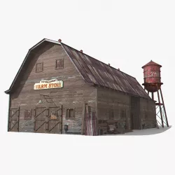 Big Old Barn - Farm Market 3d model