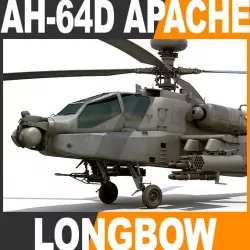 Boeing AH-64D Apache Longbow Attack Helicopter 3d model