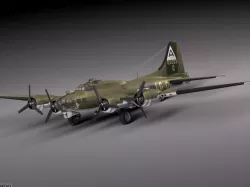 Boeing B-17 Super Fortress Bomber 3d model