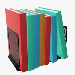 Book mesh holder with books 3d model