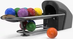 Bowling Ball Return System with Balls 3d model