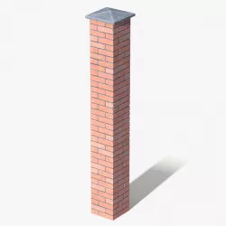 Brick Pillar 3d model