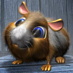 Cartoon Hamster Rigged 3d model