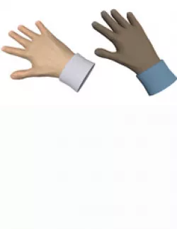 Cartoon Hands - animated 3d model