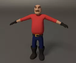 Cartoon style character 3d model