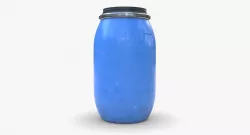 Chemical plastic barrel 3d model
