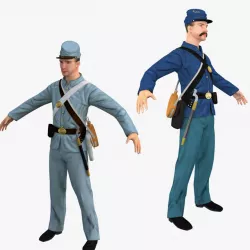 Civil War Solidiers Collection 3d model