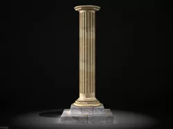 Classic marble column 3d model