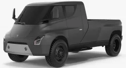 Concept Tesla Pickup Simple Interior 3d model