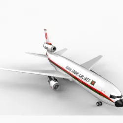 DC-10 Biman Bangladesh 3d model
