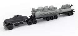 Diecast model People eater fuel truck from the movie Mad Max Fury road Scale 1 to 43 3d model