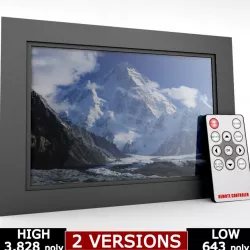 Digital picture frame remote low poly 3d model