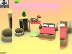 Doll House Set 02 3d model
