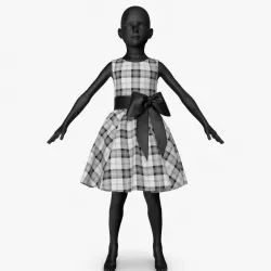 Dress with Bow 3d model