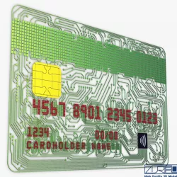 Electronic circuit bank card v 1 3d model