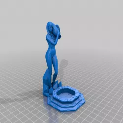 Elf Statue Fountain & Mimic - DnD Mini