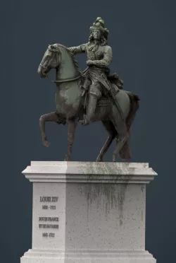 Equestrian statue of Louis XIV 3d model