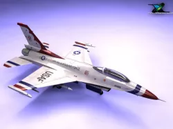 F-16 Fighting Falcon, USAF Thunderbirds 3d model