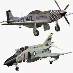 F-4 & P-51 Collection 3d model