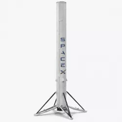 Falcon 9 First Stage with Landing Legs 3d model