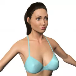 Female Brunette (No Rig) 3d model