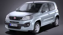 Fiat Uno 2017 3d model