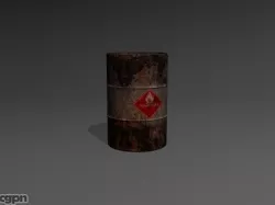 Flammable Barrel 3d model