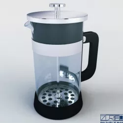 French press Quartz 3d model