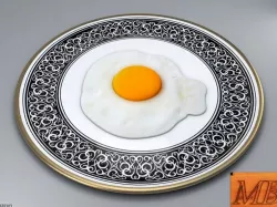 Fried egg dish 3d model