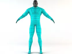 Futuristic Male Human Game Character 3d model