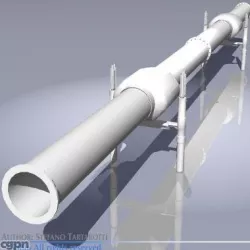 Gas/oil heat pipeline 3d model